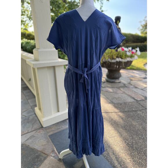 MSRP $138 Anthropologie Diamond Stitched Embroidery Midi Size S-M SAME DAY SHIP - Picture 2 of 9